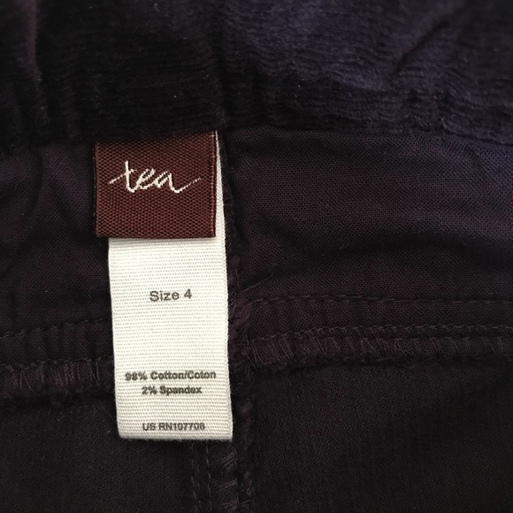 Tea Collection Eggplant Purple Velour Pants 4T - Picture 5 of 7